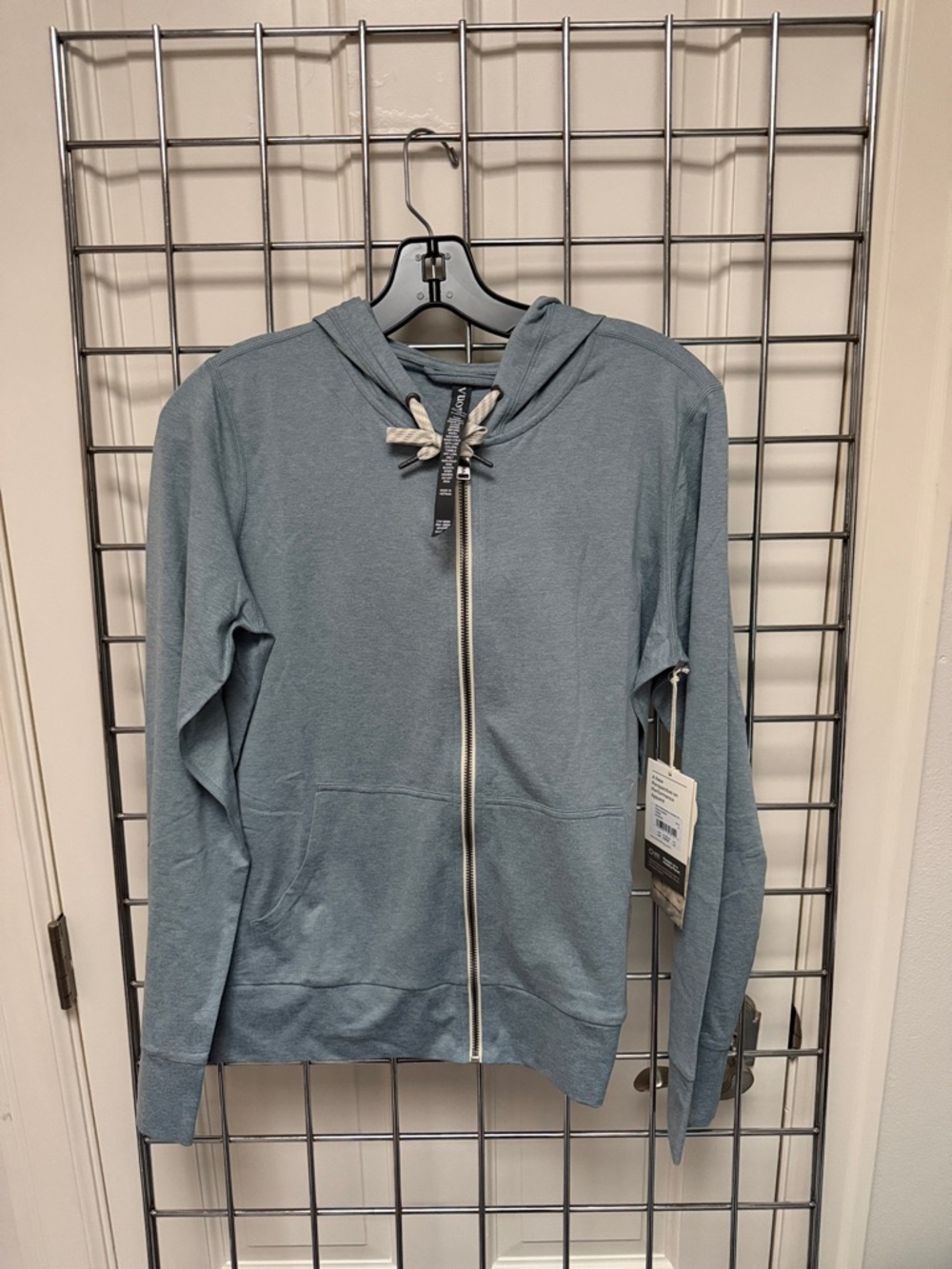 Vuori Full-Zip Halo Performance Hoodie in Slate Blue